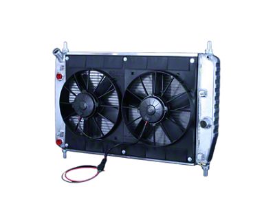 DeWitts Pro Series Direct Fit Radiator and Fan Combo; Natural Finish (05-13 Corvette C6 w/o Factory Engine Oil Cooler)