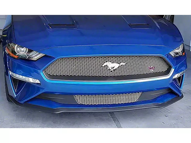 Diamond Grilles Upper and Lower Grilles; Stainless Steel (18-23 Mustang EcoBoost)