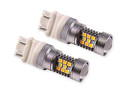 Diode Dynamics Cool White and Amber LED Front Turn Signal Light Bulbs; 3157 HP24 (08-14 Challenger)