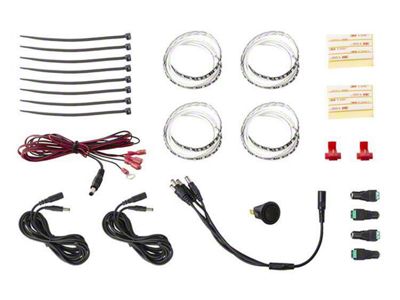 Diode Dynamics LED Footwell Kit; Red; Set of Four (Universal; Some Adaptation May Be Required)