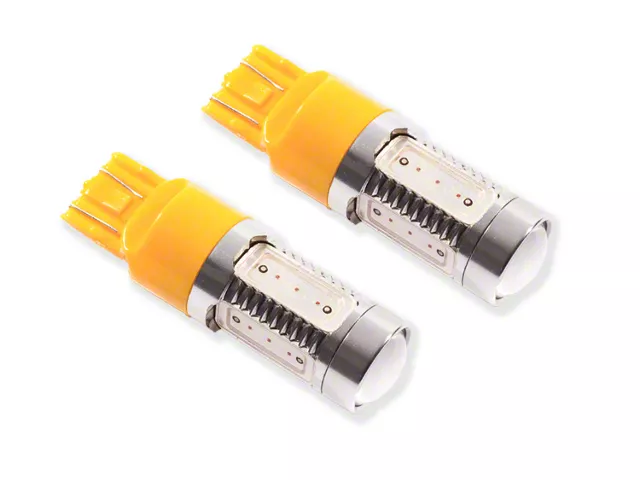 Diode Dynamics Amber Front Turn Signal LED Light Bulbs; 7443 HP11 (13-14 Mustang)
