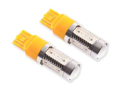 Diode Dynamics Amber Front Turn Signal LED Light Bulbs; 7443 HP11 (13-14 Mustang)