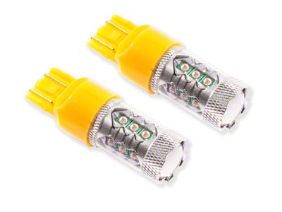 Diode Dynamics Amber Front Turn Signal LED Light Bulbs; 7443 XP80 (13-14 Mustang)