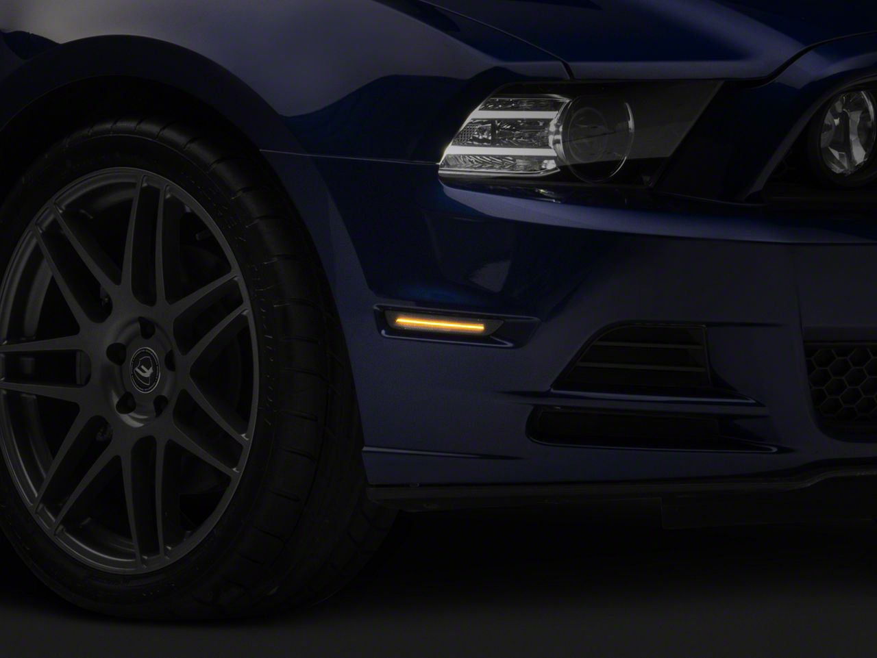 Diode Dynamics Mustang LED Front and Rear Side Marker Lights; Smoked