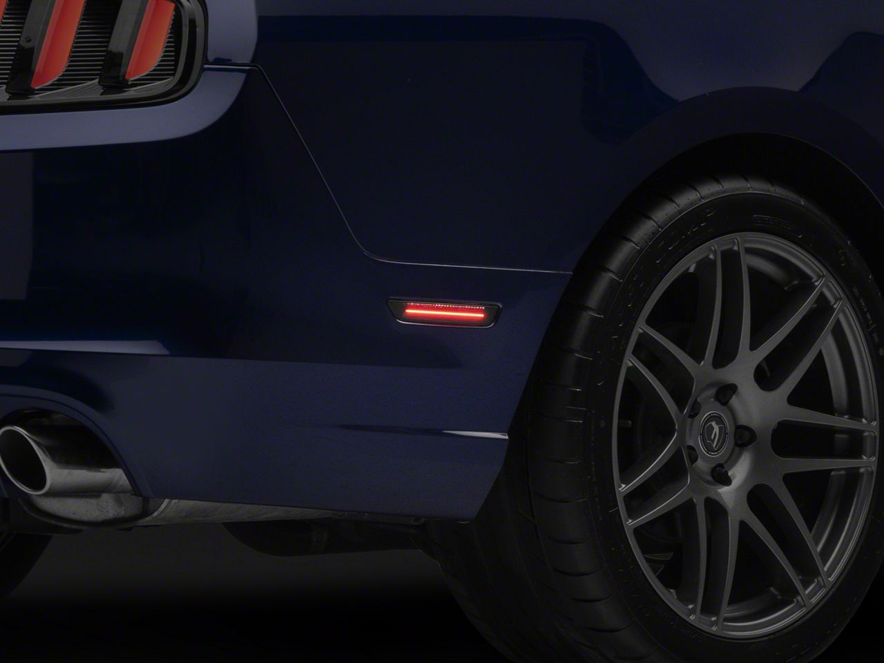 Diode Dynamics Mustang LED Front and Rear Side Marker Lights; Smoked