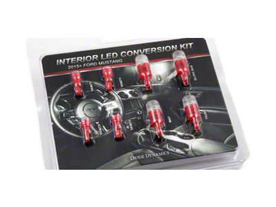 Diode Dynamics Stage 1 LED Interior Lighting Kit; Red (15-17 Mustang)