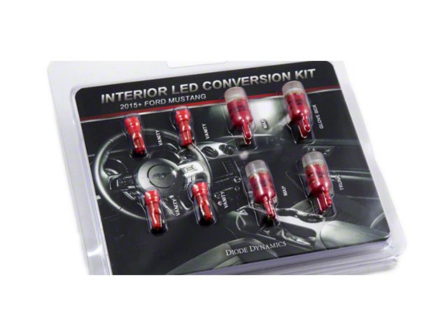 Diode Dynamics Stage 2 LED Interior Lighting Kit; Red (15-17 Mustang)