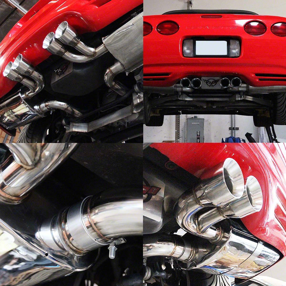 Corvette AxleBack Exhaust System with Polished Tips (9704 Corvette C5