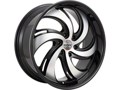 DNK Street 702 Gloss Black Machined Wheel; 22x9 (05-09 Mustang)