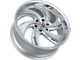 DNK Street 702 Brushed Face Silver Milled with Chrome Lip Wheel; 22x9 (11-23 RWD Charger, Excluding Widebody)