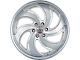 DNK Street 702 Brushed Face Silver Milled with Chrome Lip Wheel; 22x9 (11-23 RWD Charger, Excluding Widebody)