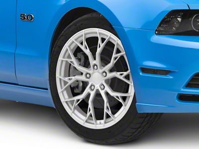 Dolce Performance Aria Gloss Silver Machined Face Wheel; 19x8.5; 35mm Offset (10-14 Mustang)