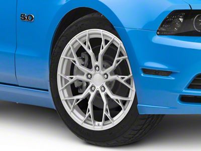 Dolce Performance Aria Gloss Silver Machined Face Wheel; 19x9.5; 40mm Offset (10-14 Mustang)