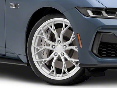 Dolce Performance Aria Gloss Silver Machined Face Wheel; 20x8.5; 38mm Offset (24-25 Mustang)
