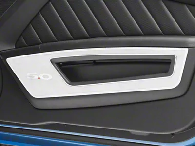 SpeedForm Door Guards with Polished 5.0 Lettering and Trim; Brushed (10-14 Mustang)