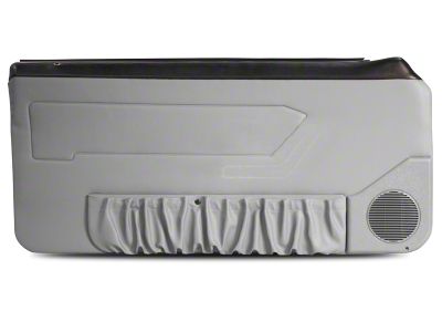 Door Panels with Power Windows and Map Pockets; Titanium Gray (87-93 Mustang Coupe, Hatchback)