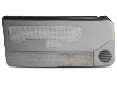 Door Panels with Power Windows and Carpeting; Titanium Gray (87-93 Mustang Coupe, Hatchback)