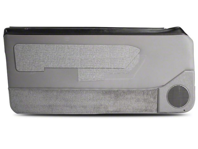 OPR Door Panels with Power Windows and Carpeting; Titanium Gray (87-93 Mustang Coupe, Hatchback)