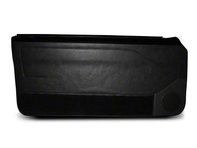 Door Panels with Manual Windows and Carpeting; Black (87-93 Mustang Coupe, Hatchback)