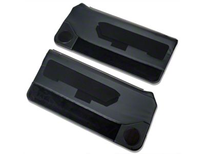 Door Panels with Power Windows and Carpeting; Black (87-93 Mustang Coupe, Hatchback)