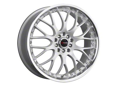 Drag Wheels DR19 Silver with Machined Lip Wheel; 18x7.5; 42mm Offset (21-25 Mustang Mach-E, Excluding GT)