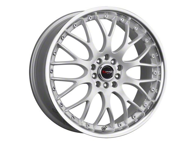 Drag Wheels DR19 Silver with Machined Lip Wheel; 18x7.5 (21-24 Mustang Mach-E, Excluding GT)