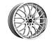 Drag Wheels DR19 Silver with Machined Lip Wheel; 18x7.5 (21-24 Mustang Mach-E, Excluding GT)