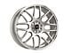 Drag Wheels DR34 Silver with Machined Lip Wheel; 18x8 (21-24 Mustang Mach-E, Excluding GT)