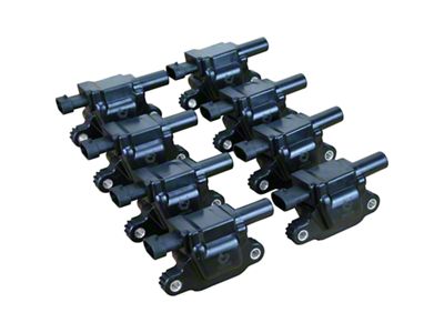 Dragon Fire Performance Ignition Coil Packs; Black (16-21 6.2L Camaro w/ Square Coils)