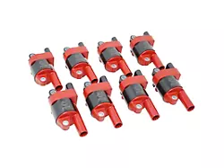 Dragon Fire Performance Ignition Coil Packs; Red (10-15 V8 Camaro w/ Round Coils)