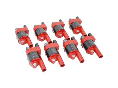 Dragon Fire Performance Ignition Coil Packs; Red (05-13 Corvette C6 w/ Round Coils)
