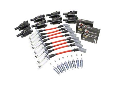 Dragon Fire Performance Ignition Tune Up Kit; Black (14-19 Corvette C7 w/ Square Coils)