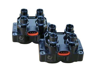 Dragon Fire Performance Ignition Coil Packs; Black (91-93 2.3L Mustang; 96-98 Mustang GT, Cobra)