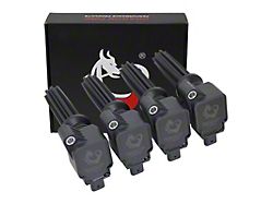 Dragon Fire Performance Ignition Coil Packs; Black (15-23 Mustang EcoBoost)