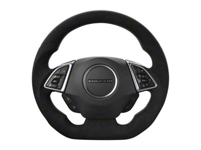 Drake Muscle Cars Steering Wheel; Alcantara (16-24 Camaro w/o Heated Steering Wheel)