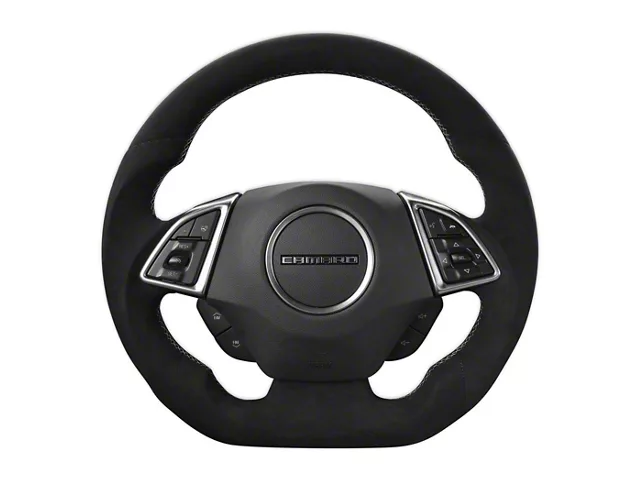 Drake Muscle Cars Steering Wheel; Alcantara (16-24 Camaro w/ Heated Steering Wheel)