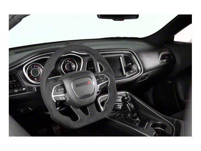 Drake Muscle Cars Steering Wheel; Alcantara (15-23 Challenger w/o Heated Steering Wheel)