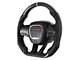 Drake Muscle Cars Steering Wheel; Carbon Fiber with Leather Grips (15-23 Challenger w/ Heated Steering Wheel)