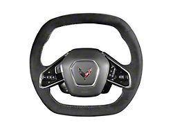 Drake Muscle Cars Steering Wheel; Alcantara (20-24 Corvette C8 w/o Heated Steering Wheel)