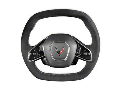 Drake Muscle Cars Steering Wheel; Alcantara (20-24 Corvette C8 w/o Heated Steering Wheel)