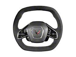 Drake Muscle Cars Steering Wheel; Alcantara (20-24 Corvette C8 w/ Heated Steering Wheel)