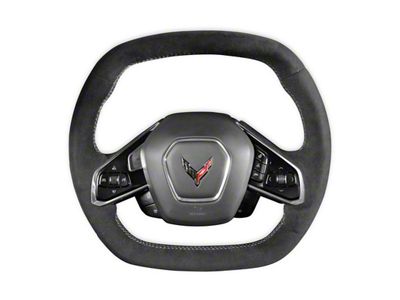 Drake Muscle Cars Steering Wheel; Alcantara (20-24 Corvette C8 w/ Heated Steering Wheel)