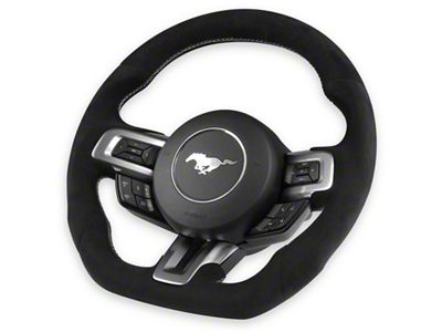 Drake Muscle Cars Steering Wheel; Alcantara (15-17 Mustang w/ Heated Steering Wheel)