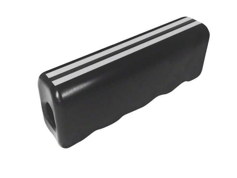 Drake Muscle Cars Mustang Parking Brake Handle Cover; Black Anodized