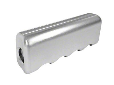 Drake Muscle Cars Parking Brake Handle Cover; Satin Aluminum (15-23 Mustang)