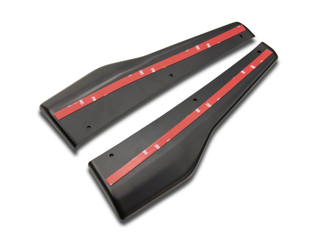Mustang VZ Style Side Skirt Splitters; Textured Black (05-14 Mustang