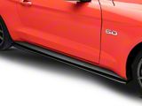 Side Rocker Splitters; Satin Black (15-23 Mustang GT, EcoBoost, V6)