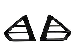 Drake Muscle Cars Upper Grille Vent Inserts; Satin Black (18-23 Mustang GT)