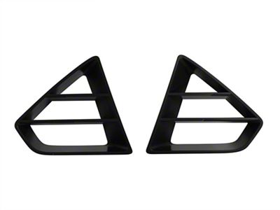 Drake Muscle Cars Upper Grille Vent Inserts; Satin Black (18-23 Mustang GT)