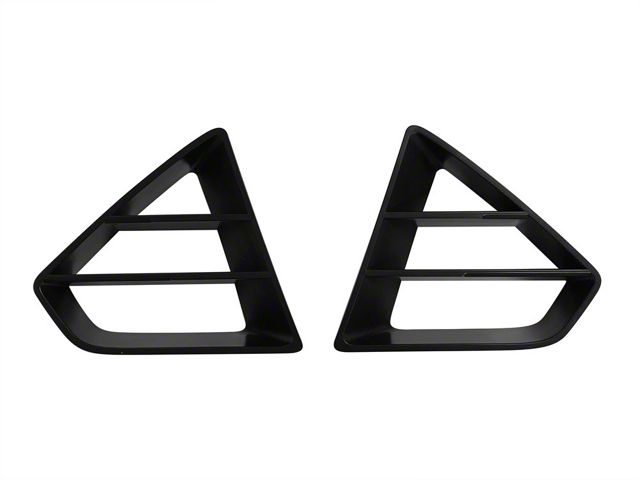 Drake Muscle Cars Upper Grille Vent Inserts; Satin Black (18-23 Mustang GT)